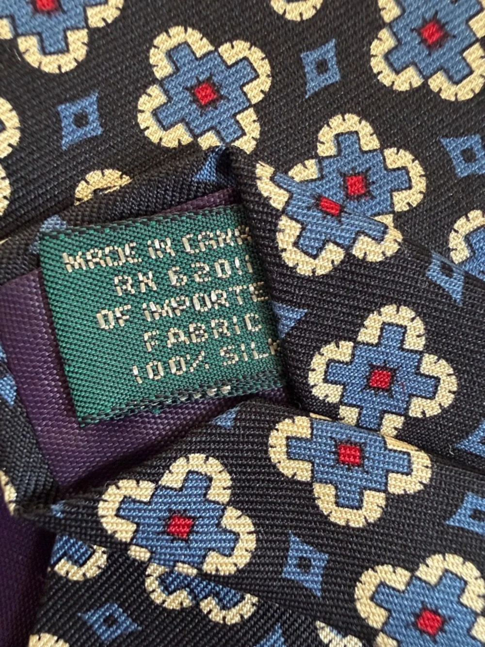 Vintage 90s J. Crew Handmade Silk Tie